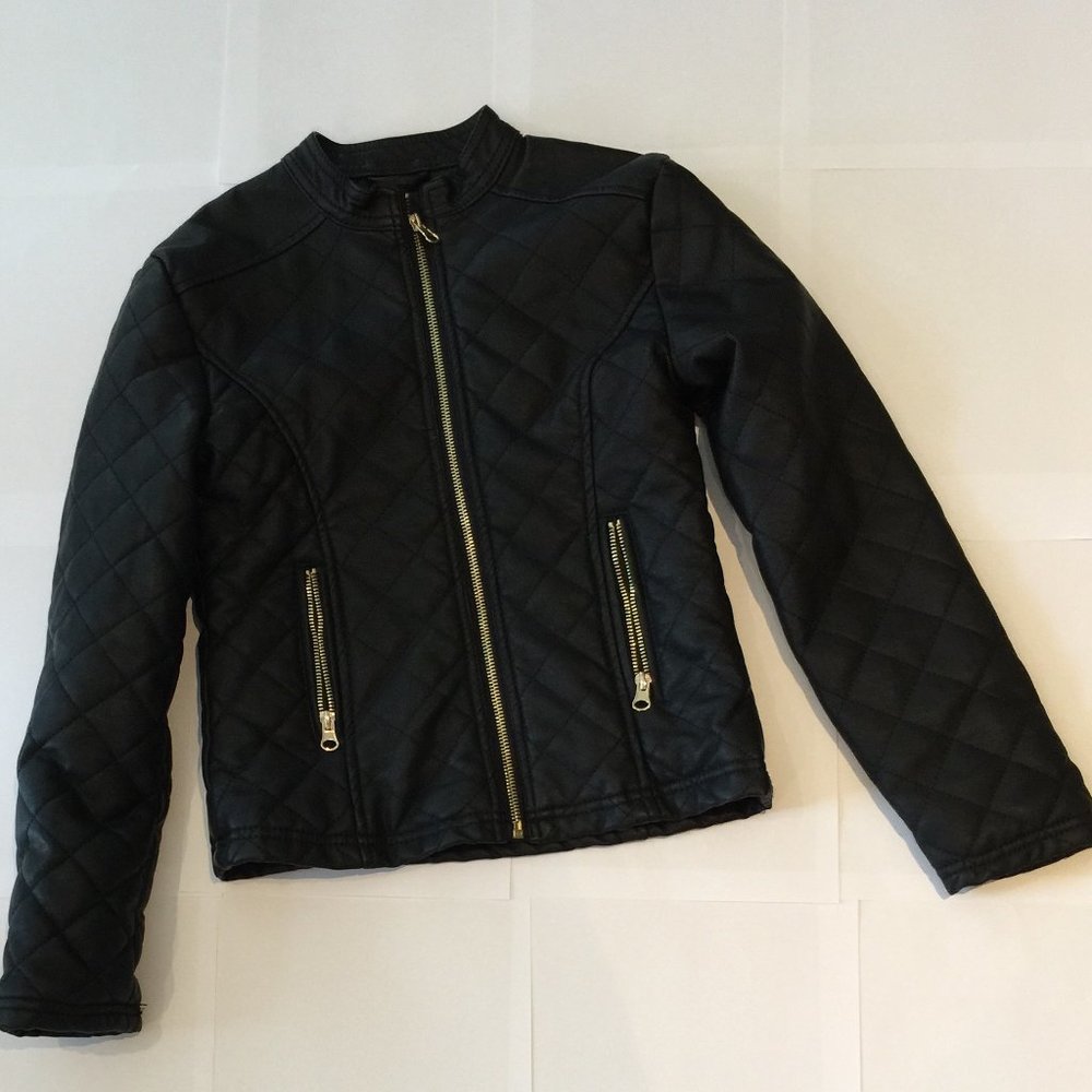 Girls Faux Leather Jacket